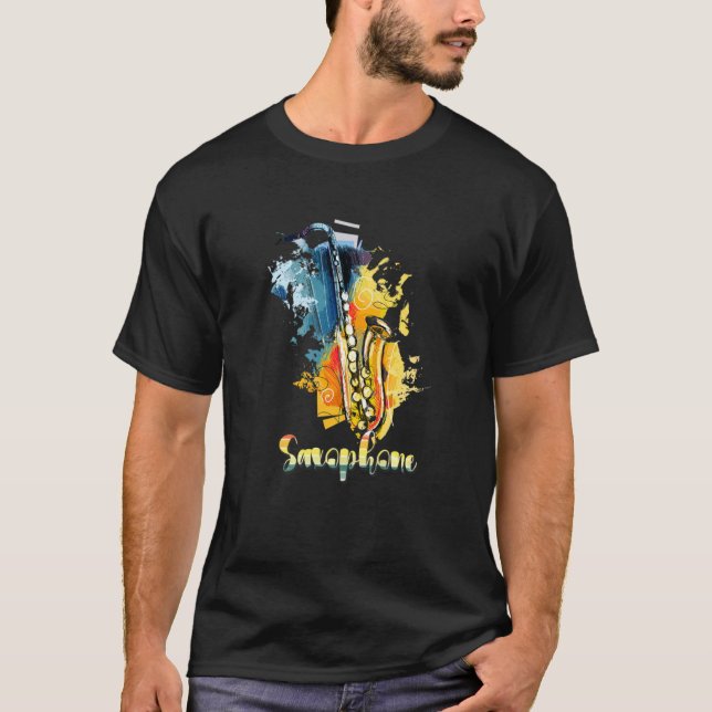 T-shirt Saxophone Saxophone Pour Fille Saxophone Musique 1 (Devant)