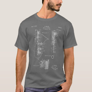 T-shirt Saxophone Selmer Brevet Saxophone Art Plan