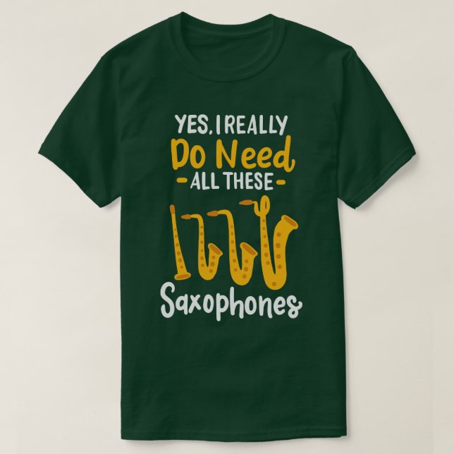 T-shirt Saxophone Types 3 (Design devant)