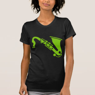T-shirt Saxophone - Vert Martien