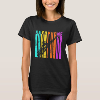 T-shirt Saxophone Vintage Saxophoniste Retro Musi