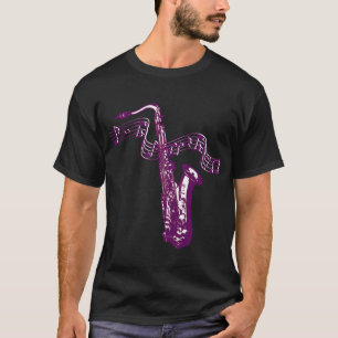 T-shirt Saxophone violet cool