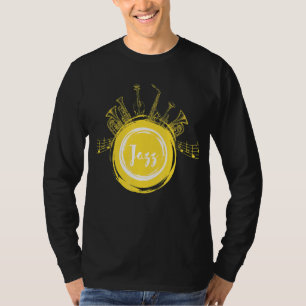 T-shirt Saxophoniste Jazz Musicien Joueur Editorial Art