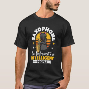 T-shirt Saxophoniste Saxophone L'Instrument Pour L'Intelli