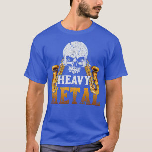 T-shirt Saxophoniste Saxophone Métal lourd