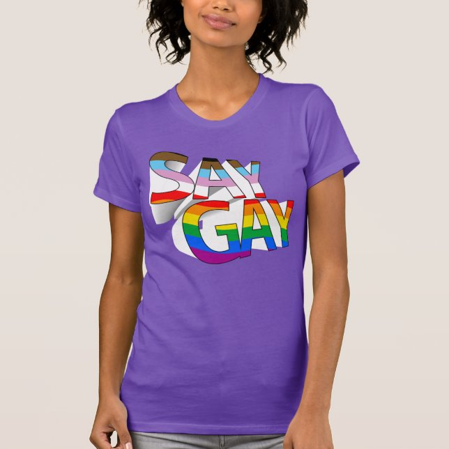 T-Shirt SAY GAY (Devant)