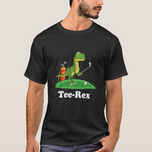 T-shirt Saying Golfing Golfer Rex Dinosaur Humor for Men (Devant)