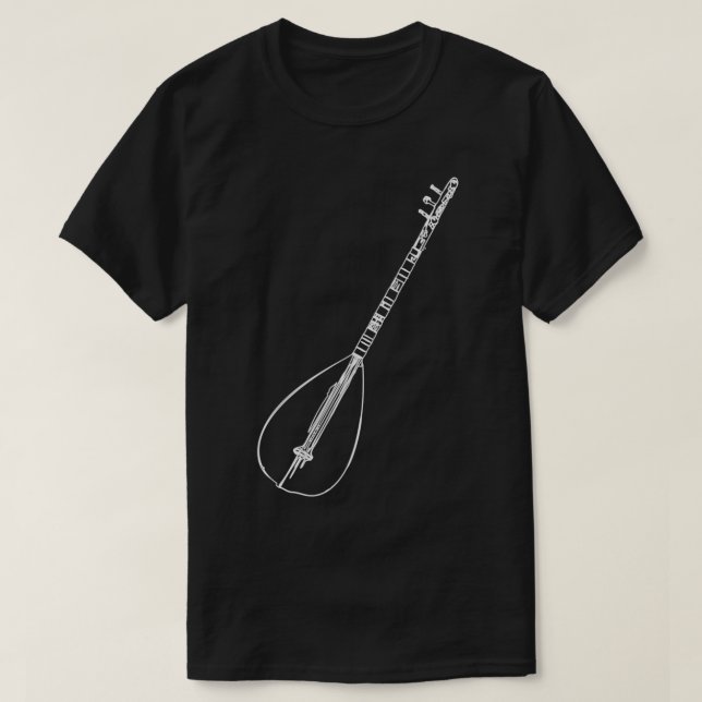 T-shirt Saz Baglama traditional Turkish Instrument Turkish (Design devant)