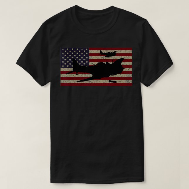 T-shirt SBD inlassable 2ÈME GUERRE MONDIALE American Flag  (Design devant)