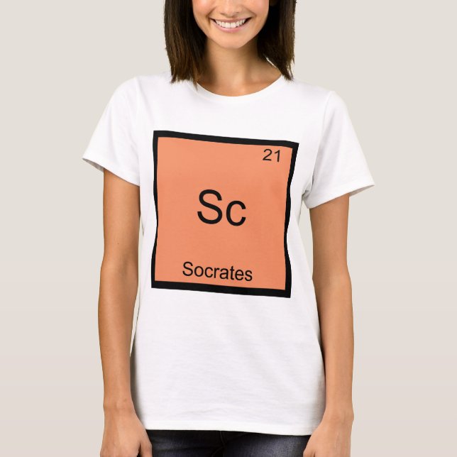 T-shirt Sc - Socrate Élément Drôle de Chimie Symbole T-Shi (Devant)