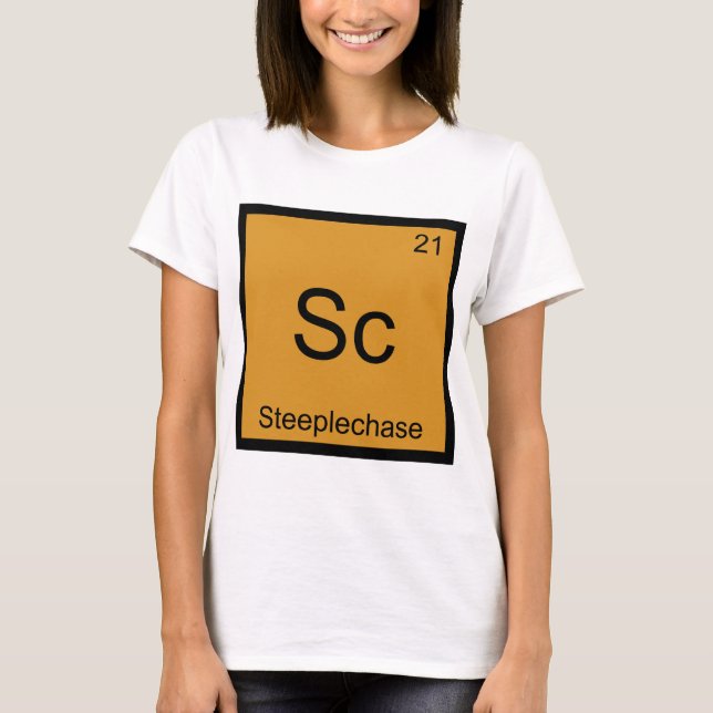 T-shirt Sc - Symbole drôle d'élément de chimie de course (Devant)