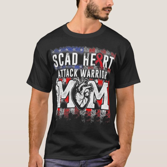 T-shirt SCAD Attaque cardiaque Survivant Force Guerrier Pr (Devant)