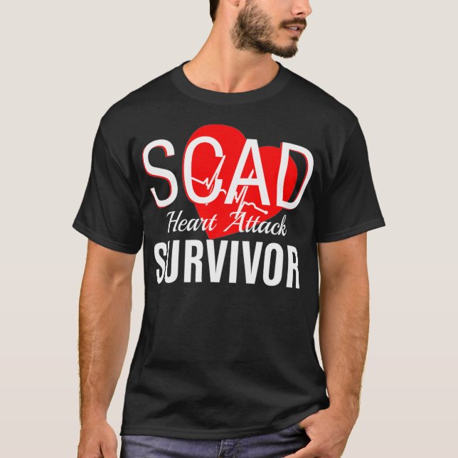T-shirt SCAD Attaque cardiaque Survivante Femmes Dépasseme (Devant)