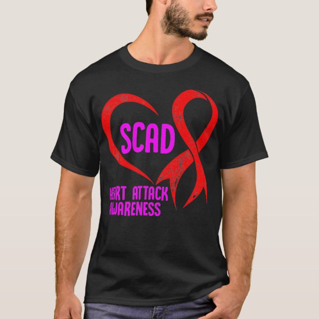 T-shirt SCAD Attaque cardiaque Survivor Pride Guerrier Sen (Devant)