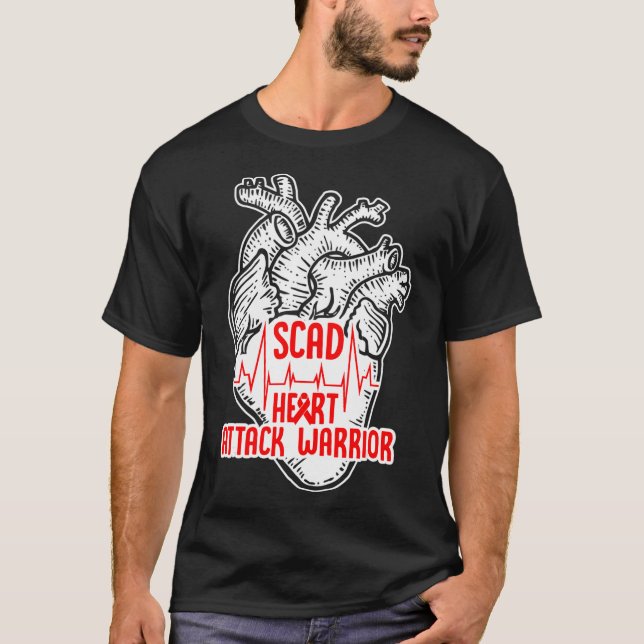T-shirt SCAD Attaque cardiaque Survivor Pride Guerrier Sen (Devant)