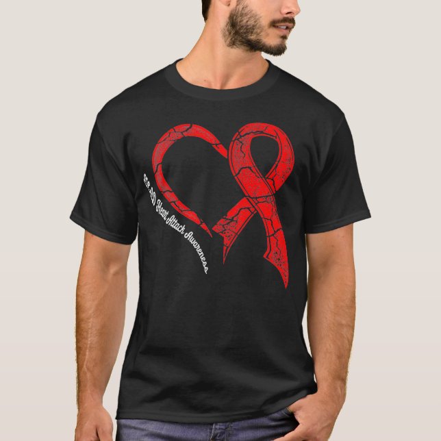 T-shirt SCAD Coeur Attaque Survivor Survivors Guerrier (Devant)