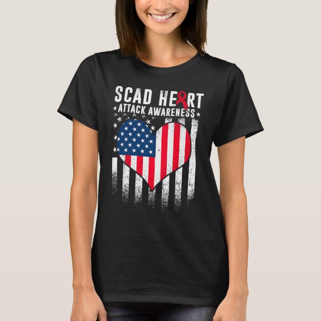 T-shirt SCAD Heart Attack Survivor Recovery Warrior Award (Devant)