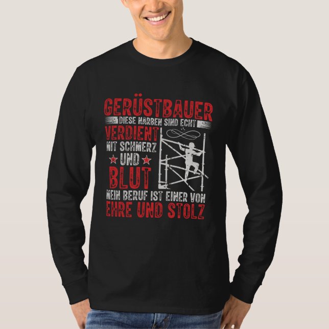 T-shirt Scaffolding Manager Craft Scaffolder (Devant)