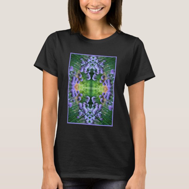 T-shirt Scallion violet Fleurs Abstraites Orton (Devant)
