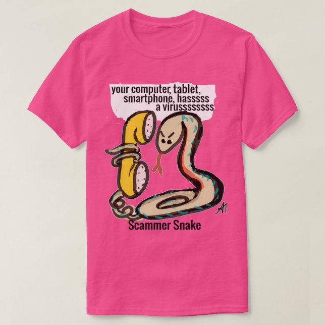 T-shirt Scammer Snake cybersécurité cybercriminalité geek (Design devant)