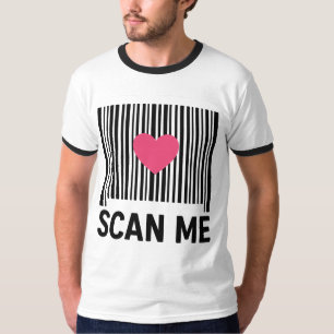 T-shirt Scan Me - Code-barres créatif avec conception card