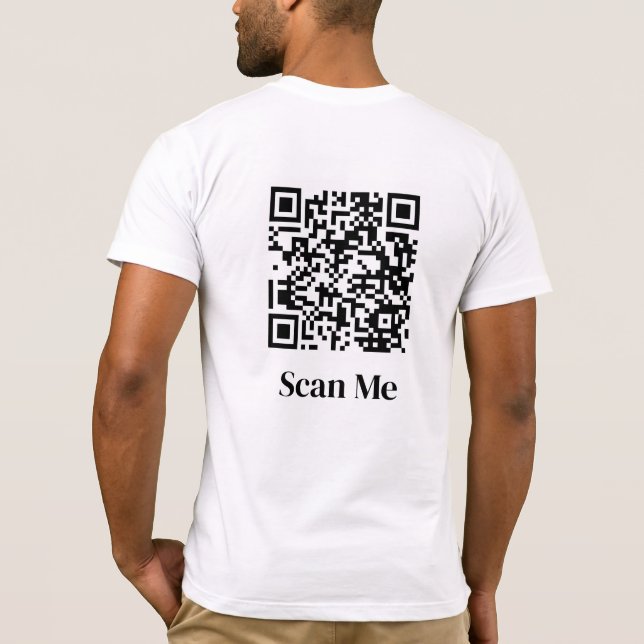 T-shirt Scan Me Custom QR Code (Dos)