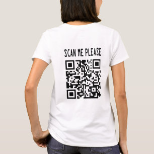 T-shirt Scan Me Please QR Code - Smile, It's Free