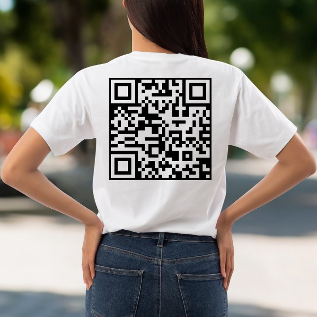 T-shirt Scan Qr Code Drôle Cadeau Pour Lui Son Texte Perso (Créateur téléchargé)