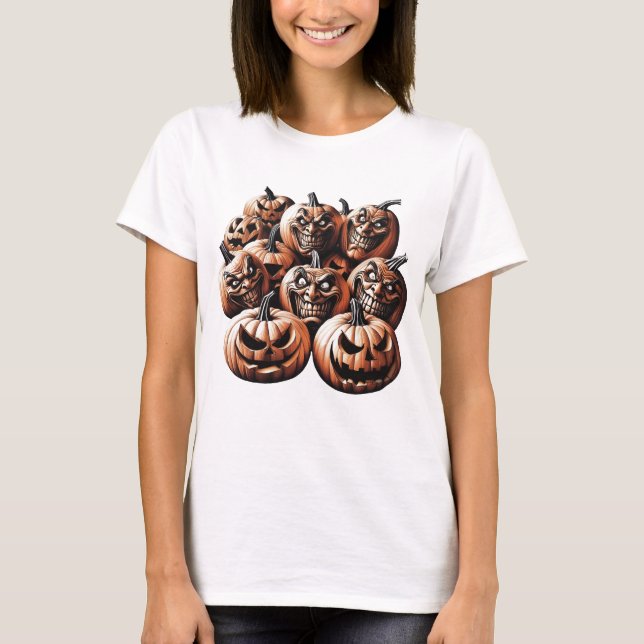 T-shirt Scandale Jack-O'-Lantern Halloween Design - Pu Éff (Devant)