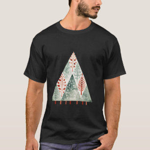 T-shirt Scandinave Nordique Winter Boho sapin de Noël Wom