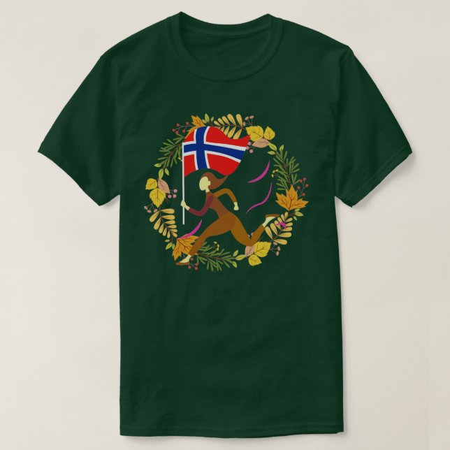 T-shirt Scandinavia Pride Norwegian Drapeau Norvège (Design devant)