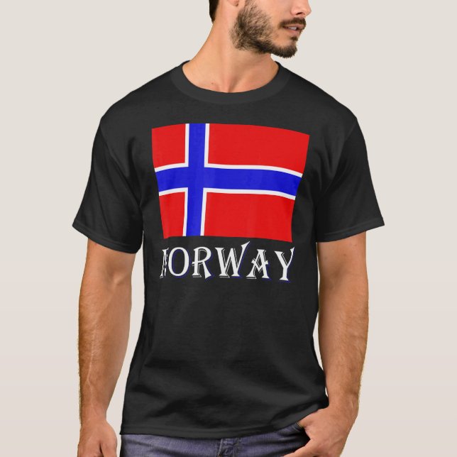 T-shirt Scandinavie Drapeau norvégien Pays nordique Norvèg (Devant)