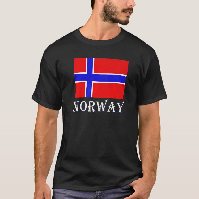 T-shirt Scandinavie Drapeau norvégien Pays nordique Norvèg (Devant)