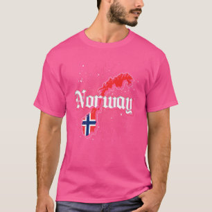 T-shirt Scandinavie Drapeau norvégien Pays nordique Norvèg