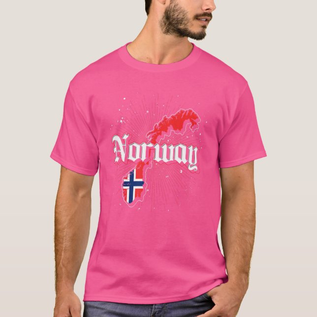 T-shirt Scandinavie Drapeau norvégien Pays nordique Norvèg (Devant)