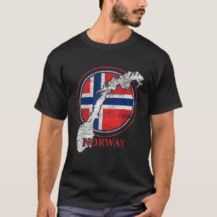 T-shirt Scandinavie nordique Fière Pays Drapeau norvégien 