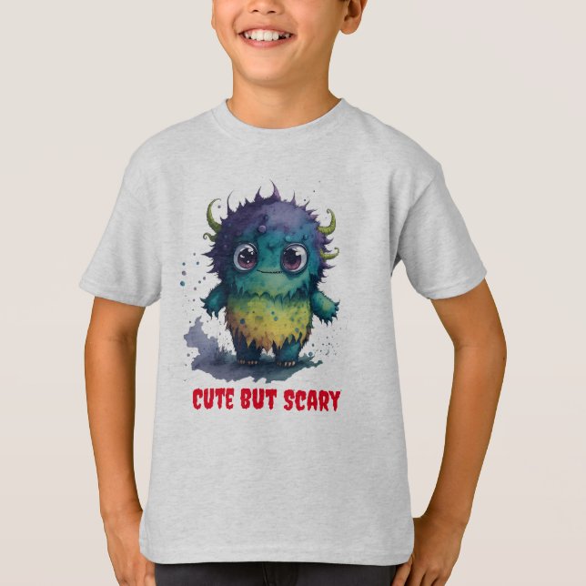 T-shirt Scanner Cartoon Monster Design (Devant)
