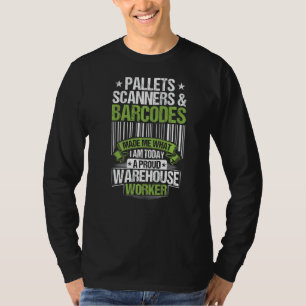 T-shirt Scanneurs et codes-barres Entrepôt de palettes d'e