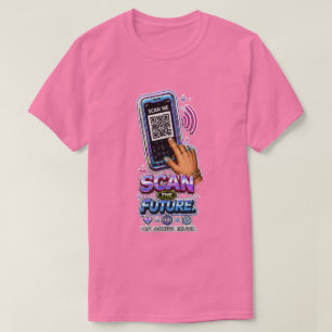 T-shirt Scannez le futur – Glitch Cyber Tech Futuriste