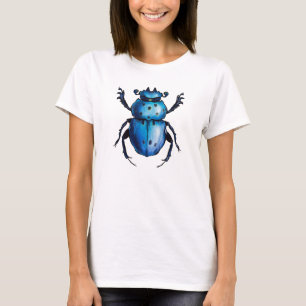 T-shirt Scarab Beetle Art Blue Insect Entomologie