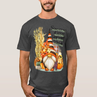 T-shirt Scarecrow Baisers Harvest souhaite Gnome Citrouill