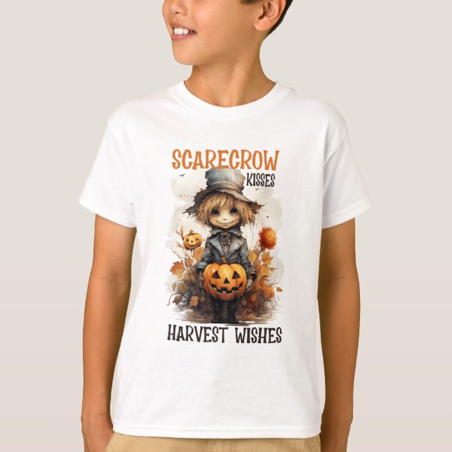 T-shirt Scarecrow Baisers souhaits de récolte (Devant)