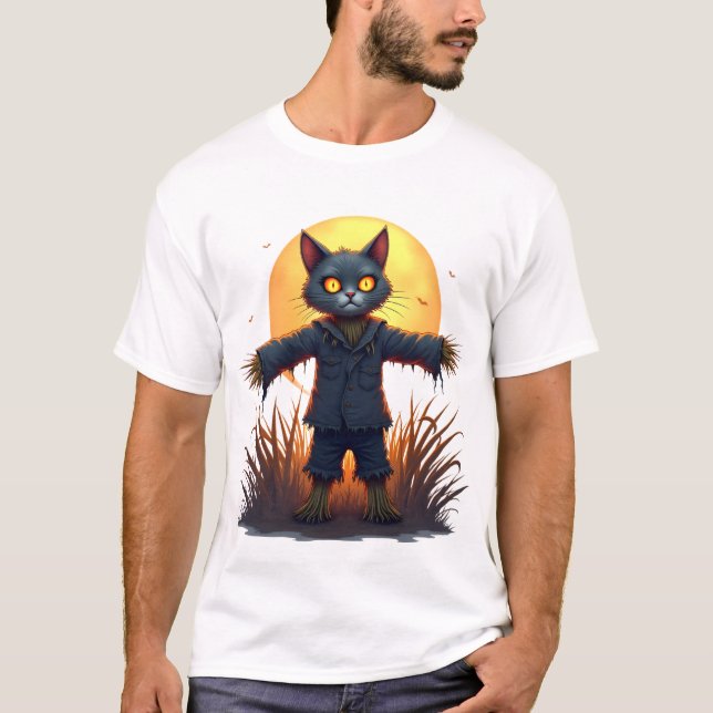 T-shirt Scarecrow Cat Sentinel (Devant)