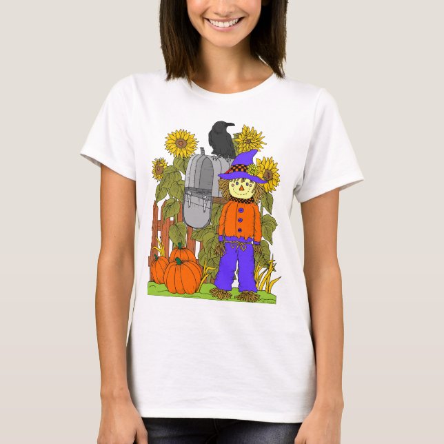 T-shirt Scarecrow et Citrouilles (Devant)