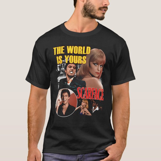 T-shirt Scarface Le Monde Vous Appartient (Devant)