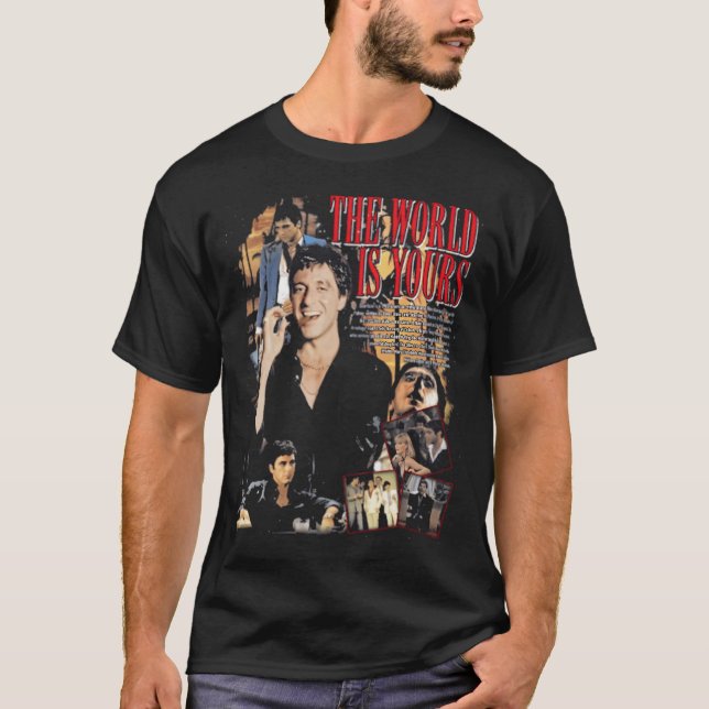 T-shirt Scarface Le Monde Vous Appartient (Devant)