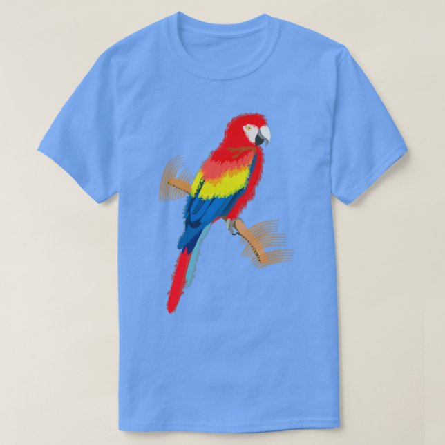T-shirt Scarlet de perroquet Macaw coloré (Design devant)