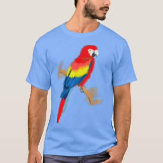 T-shirt Scarlet de perroquet Macaw coloré