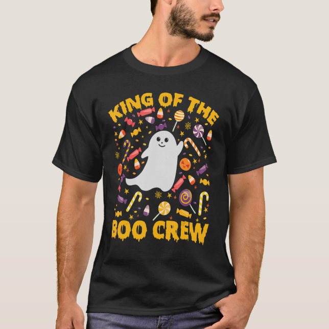 T-shirt Scary Ghost King Of The Boo Crew Costume Halloween (Devant)