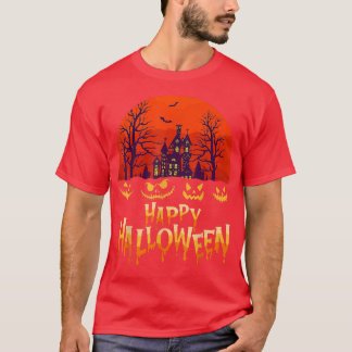 T-shirt Scary Halloween Design Broom gravé Dachshund Mo